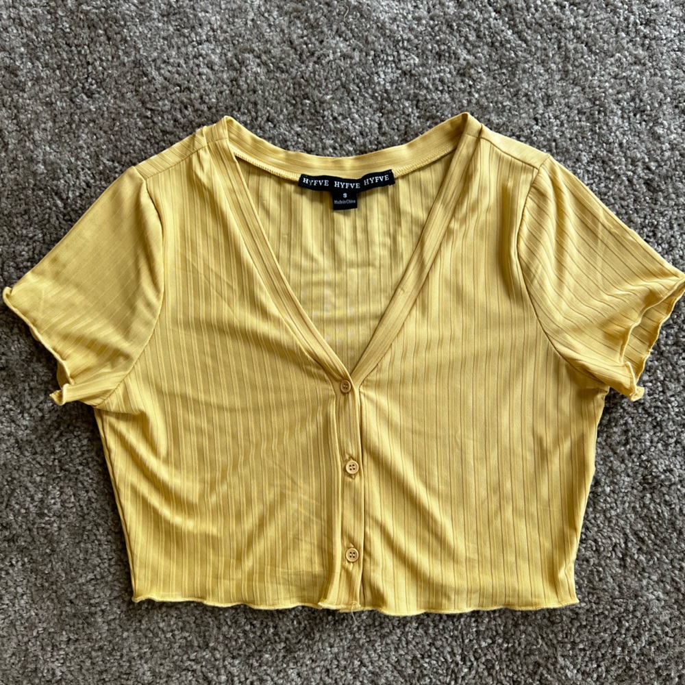 Button up crop top